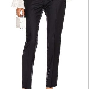 NILI LOTAN Leo wool-blend twill slim-leg pants Navy size 4 NWT